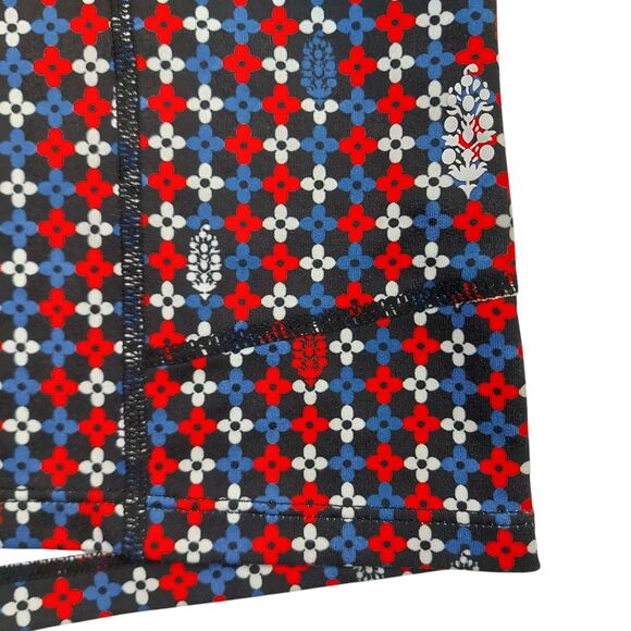 Free People Movement Shorts Womens Small Black Combo Odessa Print High Waist Gym - Picture 3 of 10